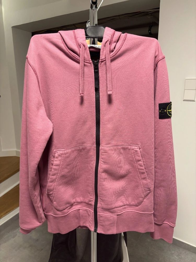 Stone Island Pink Zip-Up Hoodie 2